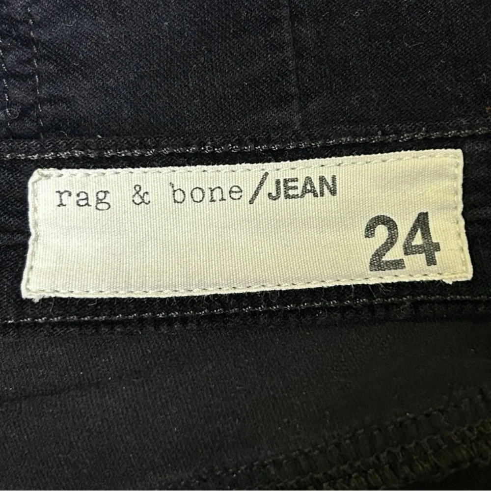 Rag And Bone Black Velvet Skinny Stretch Jeans Zipper Size 24 - Picture 5 of 14